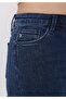 Regular Fit Mid Waist Bootcut Women's Dark Indigo Jean Trousers - 5