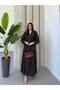 Testture Black Denim Dress V-Neck