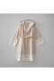 Erva Women's Bathrobe 100% Organic Cotton Linen Melange Beige