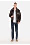 Regular Fit Men's Brown Coat Pu - 3