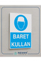 Helmet Use Work Safety Board Sticker 20X28 cm - 3