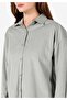 Regular Fit Shirt Neck Plain Women's Green Long Sleeve Shirt - 5