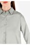 Regular Fit Shirt Neck Plain Women's Green Long Sleeve Shirt - 5