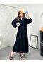 Crew Neck Modest Viscose Dress - 4