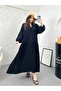 Crew Neck Modest Viscose Dress