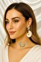 Gold Color Women's Earrings with Brass Starfish and Seashell Figures
