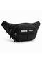 Men's Black Canvas Fabric Waist and Shoulder Bag with Headphone Outlet - 6