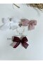 Linen Ribbon Ready Bow -40 Pieces-Pink - 2