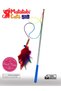 50cm Natural Matatabi - Cat Fishing Rod Toy with Rod, Feather and Rattles - 5
