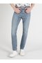 Slim Fit Low Waist Narrow Leg Men's Indigo Jean Pants - 3