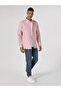 Regular Fit Shirt Neck Checkered Men's Red Long Sleeve Shirt - 5