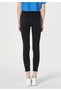 Skinny Fit Mid Waist Skinny Leg Women's Black Jean Trousers - 2