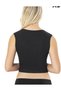 Underwear Cotton Camisole Fabric Sleeveless Bra U-Neck Crop Singlet - 3