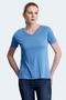 Pericas Women's V-Neck Blue T-Shirt - 6