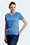 Pericas Women's V-Neck Blue T-Shirt - 3