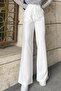 Ecru Color Double Collared Wide Leg Trousers - 3