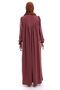 Robadan V Gathered Cuff Elastic Oversize V Roba Dress Dusty Rose - 7