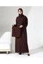 Prayer Robe with Shawl, Bitter Brown Luabe, Gift Pouch, Pocketed, Elastic Cuffs - 7
