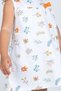 Girl's Floral Print Sleeveless Summer Dress - White, Colorful Flower Detail, Casual and Comfortable Design - 4