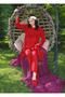 Maternity Long Sleeve Robe with Lace Detail 3-Piece Pajama Set