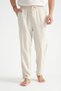 Luxe Men's Baggy Linen Blend Casual Trousers with Wide Legs New Season - 3