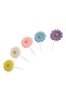 Multicolored 5-Piece Daisy Candle