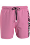 Men's Brand Logo Quick Drying Polyster Beach and Sea Suitable for Use Pink Sea