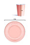 Salmon Set of 8 Plates and Glasses - 2