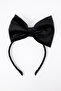 Black Velvet Bow Girl's Crown - 2