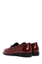 Women's Claret Red Accessory Detailed Leather Masculine Loafer 24Wfd 210222 - 5