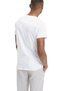 Brand Logo Cashmere and Organic Cotton Men's V-Neck T-Shirt - White - 3