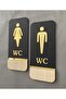 Oak Series Black Matte Gold Embossed Self Adhesive Wc Set - 4