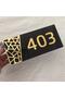 Black & Gold Pattern Series Self-Adhesive Door Number - 6