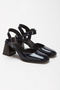 Braşov Series Large Buckle Detailed Heeled Patent Leather Women's Shoes - 4