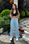 Ice Blue High Waist Wide Leg Jeans - 5