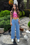 Blue High-Waist Wide Leg Jeans - 6