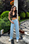 Ice Blue High Waist Wide Leg Jeans - 7