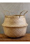 Natural Foldable Wicker Basket Flower Pot 28X30Cm - 5