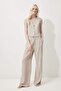 Wide Leg Wide Leg Long Length Linen Blended Fabric Palazzo Pants E0112Ax25Sp