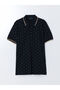 Lcwaikiki Classic Polo Collar Short Sleeve Patterned Pique Men's T-Shirt (S5) - 5