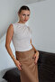 Sleeveless Gathered Detailed Sandy Women's Blouse 3086 - 5