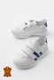 White Genuine Leather Orthopedic Velcro Boys' Sports Shoes - 3