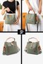 Original Women's New Season 4 Compartment Luxury Soft Leather Lock Detailed Cross Column Strap Shoulder Bag - 2