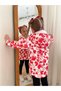 Girl's Red and White Heart Water and Windproof Trench Coat-Raincoat-Windbreaker - 7