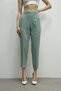 Women's Carrot Leg High Waist Lycra Woven Trousers 3001 - 3
