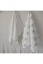 100% Cotton Muslin Drying Cloth Set (Piece of 2) Ecru and Large Flower Pattern - 5