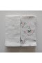 100% Cotton Muslin Drying Cloth Set (Piece of 2) Ecru and Large Flower Pattern - 3