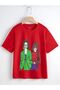 Women's Street Fashion Two Character Printed Oversize T-Shirt