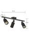 Artur 3-Piece Decorative Matte Black Movable Modern Wall Sconce for Indoor Use (Daylight Led Bulbs Included...) - 3