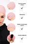 Plain Seamless Combed Cotton Bonnet Powder - Women's Hijab Tie Underwear Bonnet Pink - 3